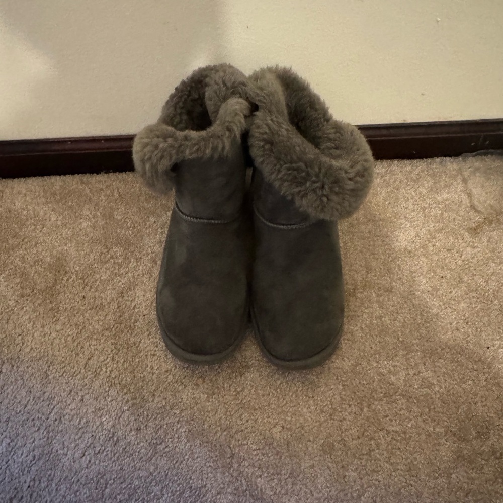 UGG Gray Ankle Boots with Cozy Lining